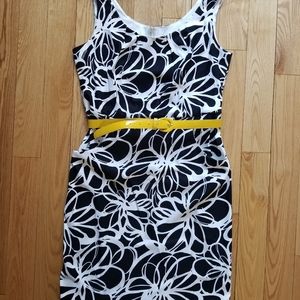 dressbarn black and white dress size 12